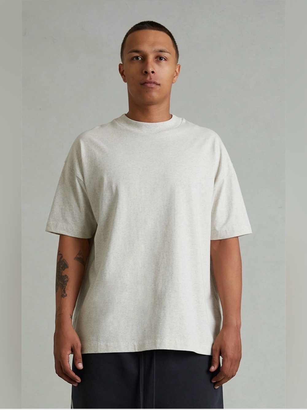 Fear Of God Essentials T Shirt Mens Medium Heather Gray Classic Fit Tee